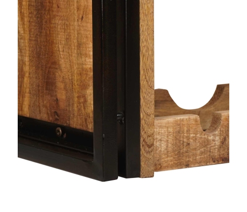 Vīna Plaukts Brūna 100 X 45 X 33 Cm Ciets Raupjais Mango Koks Vidaxl