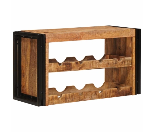 Vīna Plaukts Brūna 100 X 45 X 33 Cm Ciets Raupjais Mango Koks Vidaxl