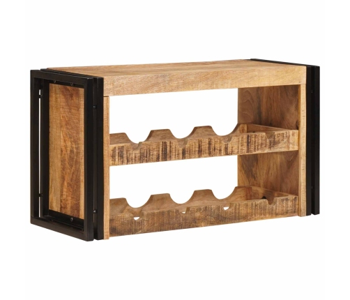 Vīna Plaukts Brūna 100 X 45 X 33 Cm Ciets Raupjais Mango Koks Vidaxl