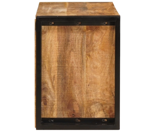 Vīna Plaukts Brūna 100 X 45 X 33 Cm Ciets Raupjais Mango Koks Vidaxl