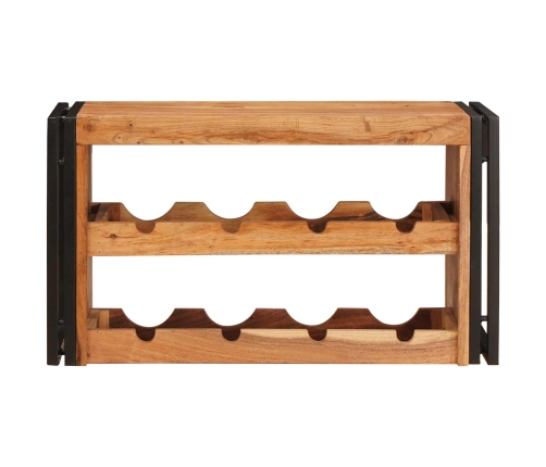 Vīna Plaukts Brūna 100 X 45 X 33 Cm Cietā Akācijas Koks Vidaxl