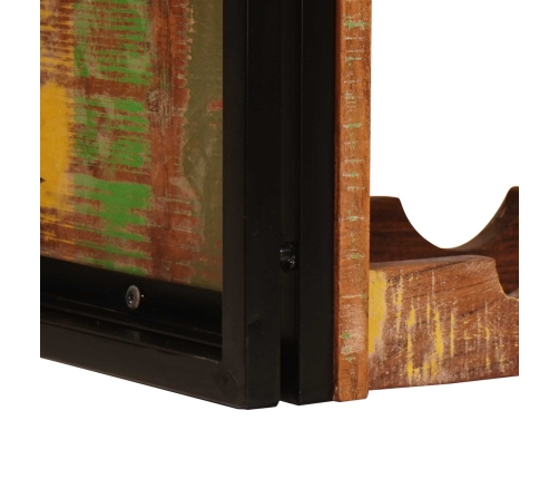 Vīna Plaukts Brūna 100 X 45 X 33 Cm Ciets Atjaunots Koks Vidaxl