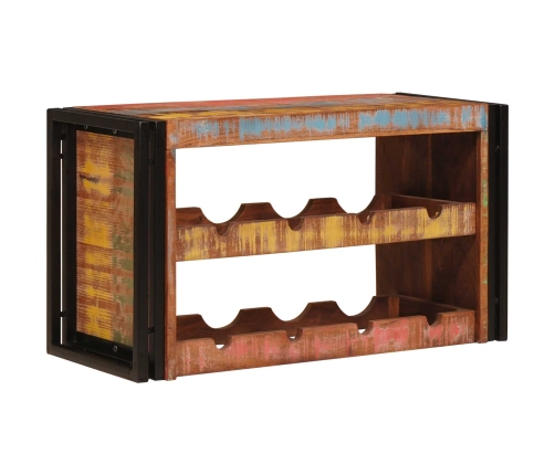 Vīna Plaukts Brūna 100 X 45 X 33 Cm Ciets Atjaunots Koks Vidaxl