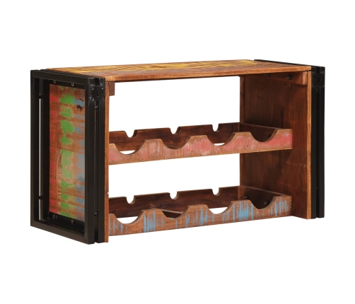 Vīna Plaukts Brūna 100 X 45 X 33 Cm Ciets Atjaunots Koks Vidaxl