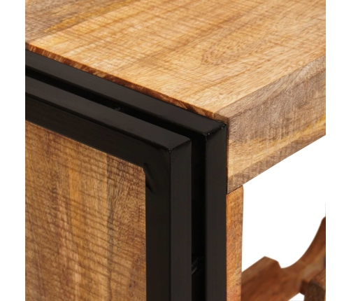 Vīna Plaukts Brūna 100 X 45 X 33 Cm Ciets Raupjais Mango Koks Vidaxl