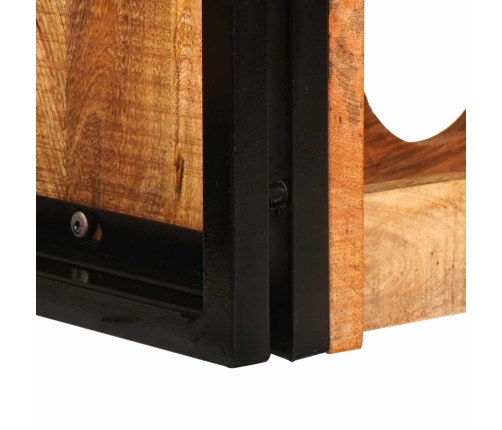 Vīna Plaukts Brūna 100 X 45 X 33 Cm Ciets Raupjais Mango Koks Vidaxl