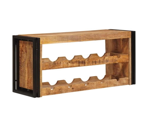 Vīna Plaukts Brūna 100 X 45 X 33 Cm Ciets Raupjais Mango Koks Vidaxl