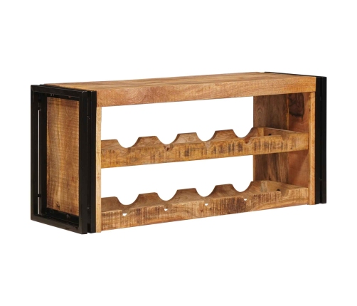 Vīna Plaukts Brūna 100 X 45 X 33 Cm Ciets Raupjais Mango Koks Vidaxl