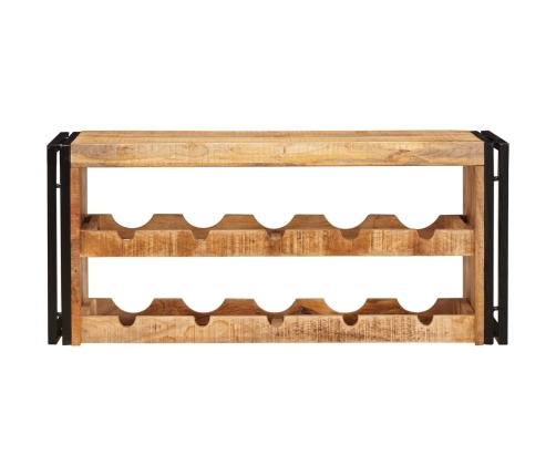 Vīna Plaukts Brūna 100 X 45 X 33 Cm Ciets Raupjais Mango Koks Vidaxl