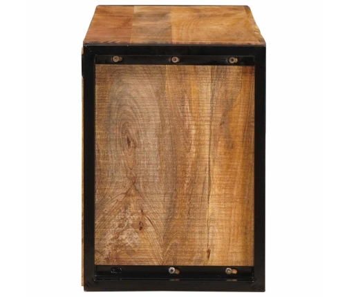 Vīna Plaukts Brūna 100 X 45 X 33 Cm Ciets Raupjais Mango Koks Vidaxl