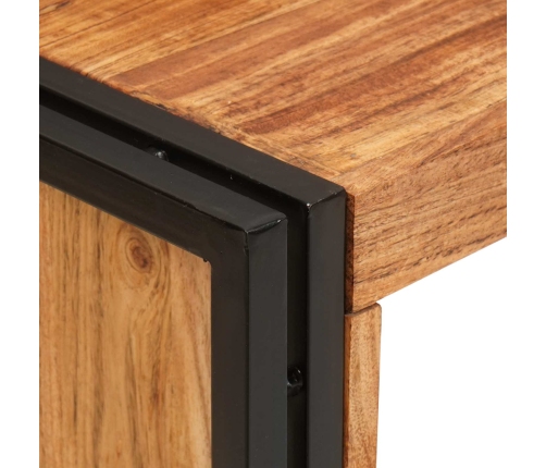 Vīna Plaukts Brūna 100 X 45 X 33 Cm Cietā Akācijas Koks Vidaxl