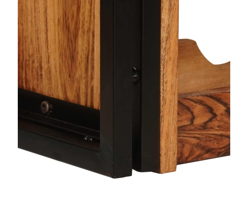 Vīna Plaukts Brūna 100 X 45 X 33 Cm Cietā Akācijas Koks Vidaxl