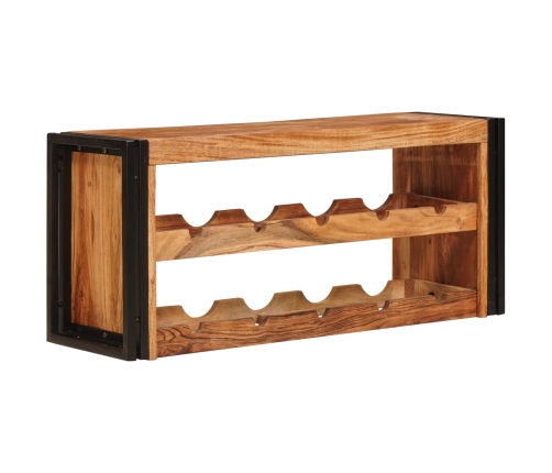 Vīna Plaukts Brūna 100 X 45 X 33 Cm Cietā Akācijas Koks Vidaxl