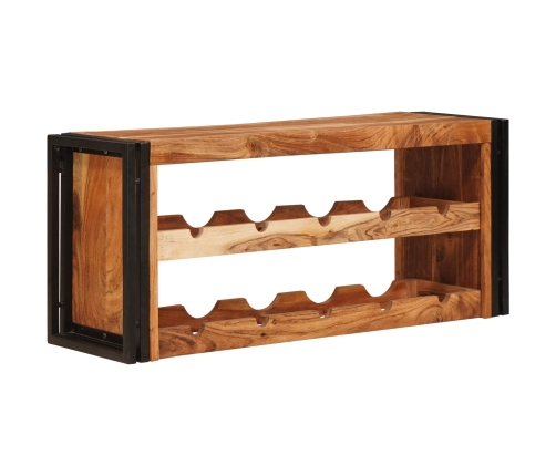 Vīna Plaukts Brūna 100 X 45 X 33 Cm Cietā Akācijas Koks Vidaxl