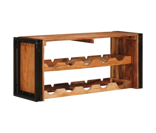 Vīna Plaukts Brūna 100 X 45 X 33 Cm Cietā Akācijas Koks Vidaxl