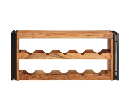 Vīna Plaukts Brūna 100 X 45 X 33 Cm Cietā Akācijas Koks Vidaxl