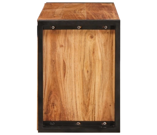 Vīna Plaukts Brūna 100 X 45 X 33 Cm Cietā Akācijas Koks Vidaxl