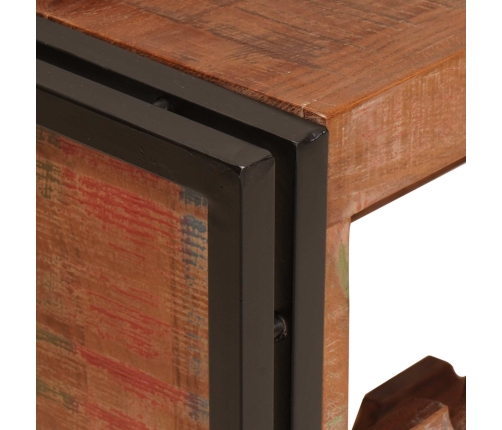 Vīna Plaukts Brūna 100 X 45 X 33 Cm Ciets Atjaunots Koks Vidaxl