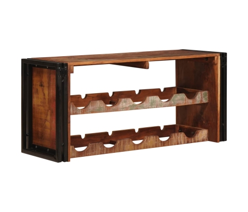 Vīna Plaukts Brūna 100 X 45 X 33 Cm Ciets Atjaunots Koks Vidaxl