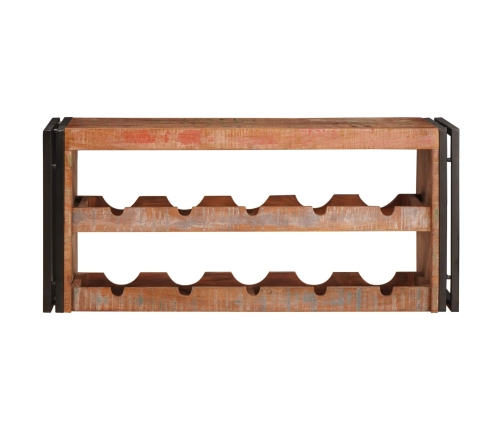 Vīna Plaukts Brūna 100 X 45 X 33 Cm Ciets Atjaunots Koks Vidaxl