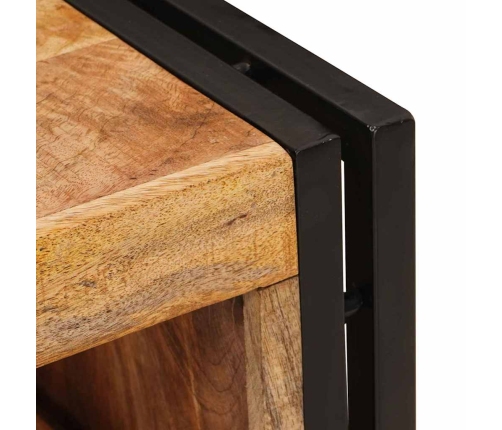 Vīna Plaukts Brūna 100 X 45 X 33 Cm Ciets Raupjais Mango Koks Vidaxl