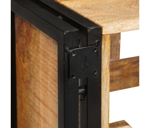 Vīna Plaukts Brūna 100 X 45 X 33 Cm Ciets Raupjais Mango Koks Vidaxl