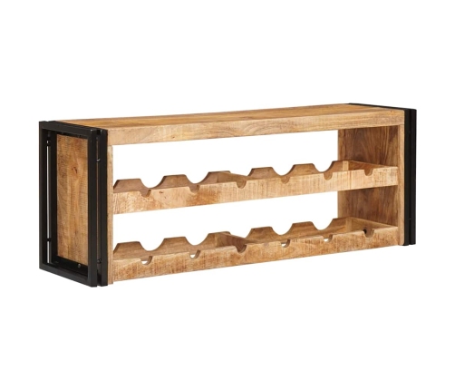 Vīna Plaukts Brūna 100 X 45 X 33 Cm Ciets Raupjais Mango Koks Vidaxl