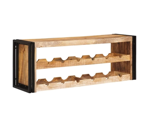 Vīna Plaukts Brūna 100 X 45 X 33 Cm Ciets Raupjais Mango Koks Vidaxl