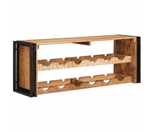 Vīna Plaukts Brūna 100 X 45 X 33 Cm Ciets Raupjais Mango Koks Vidaxl