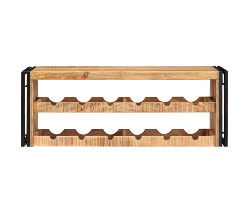 Vīna Plaukts Brūna 100 X 45 X 33 Cm Ciets Raupjais Mango Koks Vidaxl