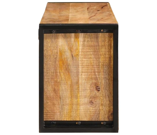 Vīna Plaukts Brūna 100 X 45 X 33 Cm Ciets Raupjais Mango Koks Vidaxl