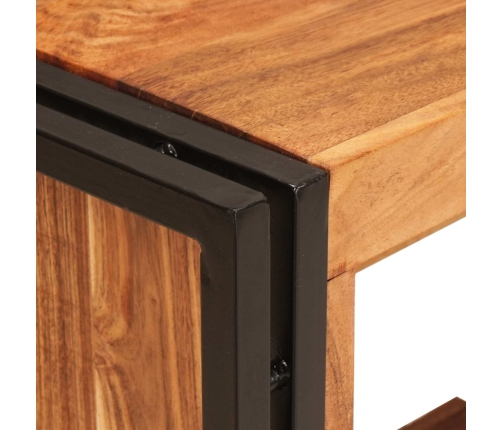 Vīna Plaukts Brūna 100 X 45 X 33 Cm Cietā Akācijas Koks Vidaxl