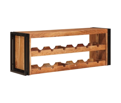 Vīna Plaukts Brūna 100 X 45 X 33 Cm Cietā Akācijas Koks Vidaxl