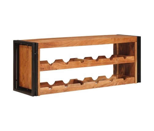 Vīna Plaukts Brūna 100 X 45 X 33 Cm Cietā Akācijas Koks Vidaxl