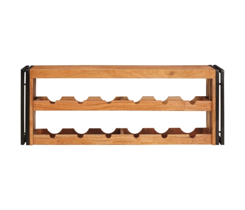 Vīna Plaukts Brūna 100 X 45 X 33 Cm Cietā Akācijas Koks Vidaxl