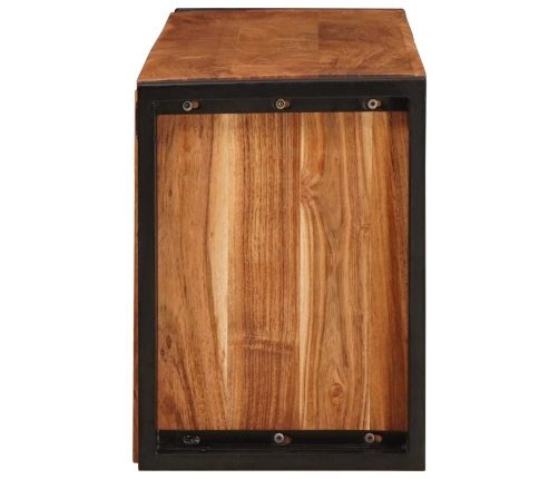 Vīna Plaukts Brūna 100 X 45 X 33 Cm Cietā Akācijas Koks Vidaxl