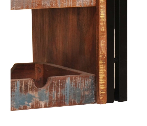 Vīna Plaukts Brūna 100 X 45 X 33 Cm Ciets Atjaunots Koks Vidaxl