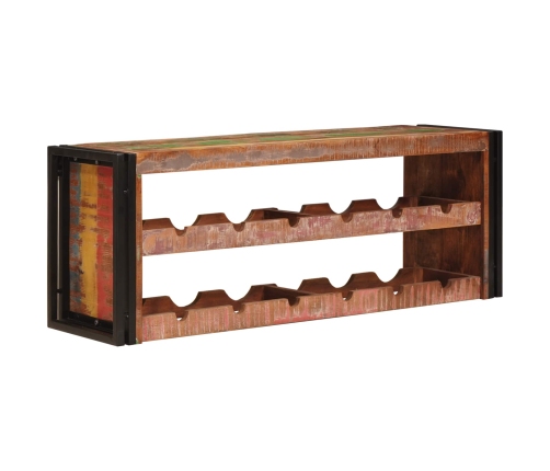 Vīna Plaukts Brūna 100 X 45 X 33 Cm Ciets Atjaunots Koks Vidaxl