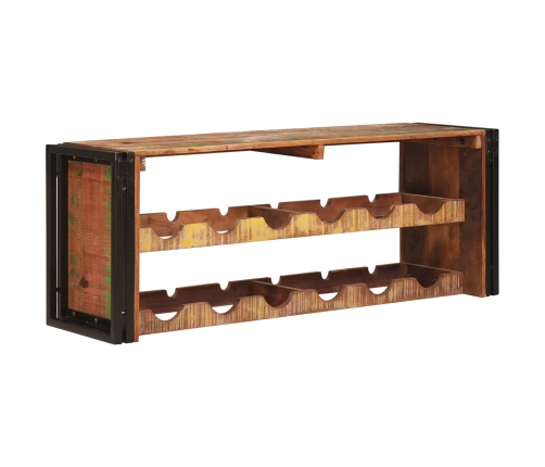 Vīna Plaukts Brūna 100 X 45 X 33 Cm Ciets Atjaunots Koks Vidaxl