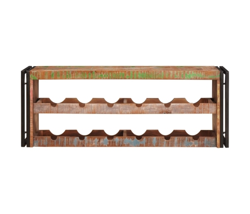 Vīna Plaukts Brūna 100 X 45 X 33 Cm Ciets Atjaunots Koks Vidaxl