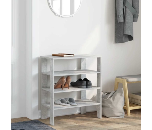 vidaXL apavu skapītis betona pelēks 61x32x70 cm inženierijas koks