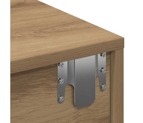 vidaXL sienas plaukts ar atvilktnēm koka karas 100x36x19 cm