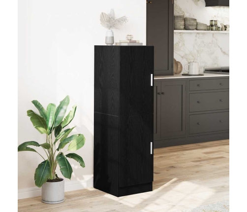 vidaXL virtuves skapītis, melns, 38x41,5x131,5 cm, inženierijas koks