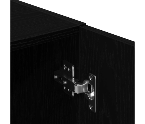 vidaXL virtuves skapītis, melns, 38x41,5x131,5 cm, inženierijas koks