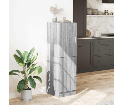 vidaXL virtuves skapītis, pelēks, 38x41,5x131,5 cm, inženierijas koks