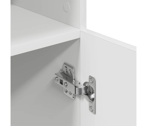 Virtuves Skapītis, Balts, 57X41,5X131,5 Cm, Inženierijas Koks Vidaxl