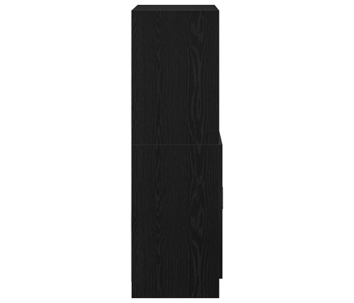 vidaXL virtuves skapītis, melns, 57x41,5x131,5 cm, inženierijas koks