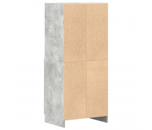 vidaXL virtuves skapītis, pelēks, 57x41,5x131,5 cm, inženierijas koks