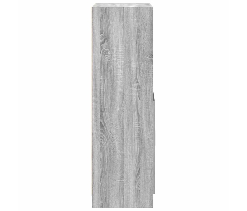 vidaXL virtuves skapītis, pelēks, 57x41,5x131,5 cm, inženierijas koks