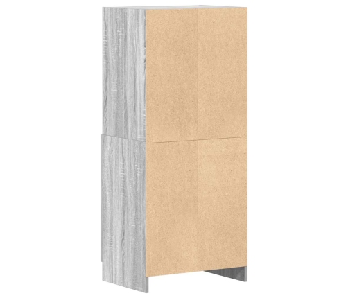 vidaXL virtuves skapītis, pelēks, 57x41,5x131,5 cm, inženierijas koks